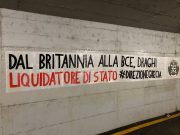 Dal Britannia alla BCE, Italia tappezzata di striscioni contro Draghi a firma Cpi
